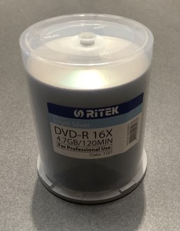 TRAXDATA RITEK DVD-R 4,7GB 16X PRINTABLE SILVER CAKE*100 907CK100ISPRO