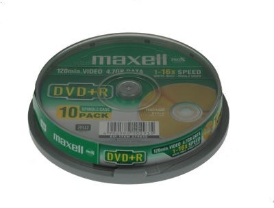 MAXELL DVD+R 4,7GB 16X CAKE*10 275632.30.TW