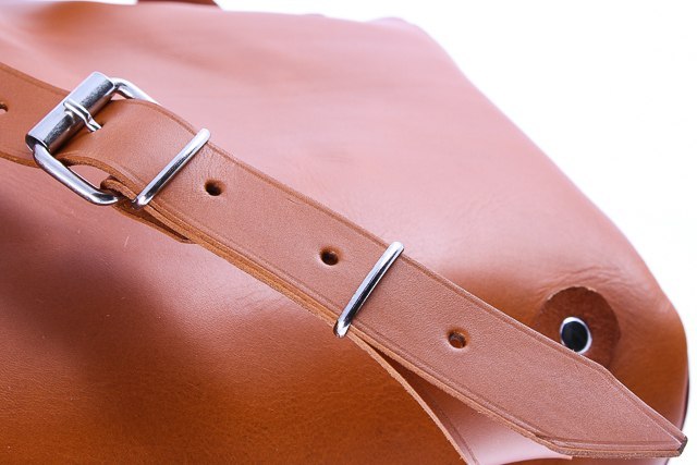 Duży plecak skórzany Vintage P38 COGNAC