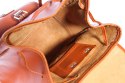 Modny plecak skórzany Vintage P1 COGNAC