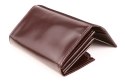 Duży skórzany portfel damski PPD5 BROWN