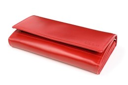 Duży skórzany portfel damski PPD5 RED