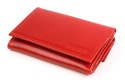 Mały skórzany portfel damski PPD4 RED