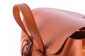 PROMO SET Duży plecak skórzany Vintage P40 + Portfel z naturalnej skóry juchtowej Vintage P21 BROWN