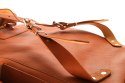 PROMO SET Duży plecak skórzany Vintage P40 + Portfel z naturalnej skóry juchtowej Vintage P21 BROWN