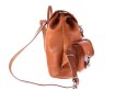 Mały plecak skórzany Vintage P2 BROWN