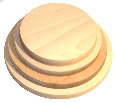 Deska do krojenia drewniana okrągła 4 Szt HIT