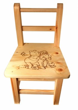 Krzesełko dziecięce z drewna surowe EKO Kubuś