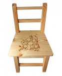 Krzesełko dziecięce z drewna surowe EKO Maja