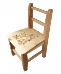 Krzesełko dziecięce z drewna surowe EKO Maja
