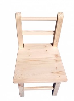 Krzesełko dziecięce z drewna surowe nielakierowane