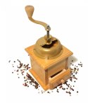 Młynek ręczny do pieprzu kawy drewniany NATURALNY