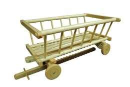 Wóz drabiniasty drewniany ogrodowy DUŻY 60 cm NI