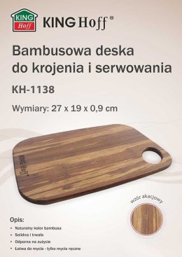 BAMBUSOWA DESKA KUCHENNA 27x19cm KINGHOFF KH-1138
